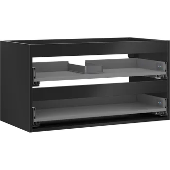 Koupelnový nábytek Mexen Box-A korpus skříňky pod umyvadlo 90 cm, 2 zásuvky, černý mat - 91AX0-0900-470-2-71 Korpusy skříněk