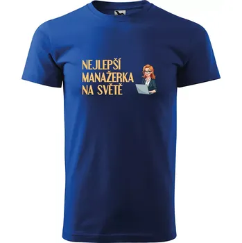 Pánské tričko Sablio Tričko s potiskem Nejlepší manažerka na světě - modré L