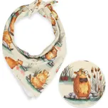 Dětský bavlněný šátek Sandra SA-710 Kapybary na krémovém 70 x 70 cm