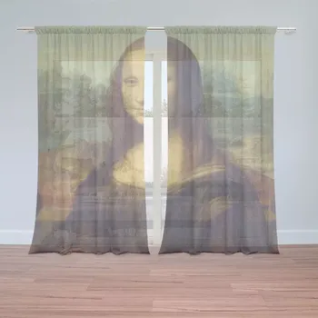 Záclona Sablio Záclony Mona Lisa - Leonardo da Vinci: 2ks 150x250cm