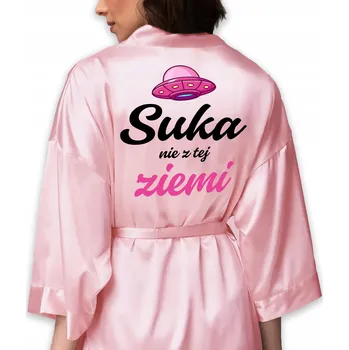 Podprsenka SATÉNOVÝ ŽUPAN Růžový Dárek Pro Kamarádku Manželku S*ka Ne Z Této Země