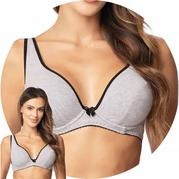 Podprsenka Vivisence 1077 šedo-černá měkká podprsenka SOFT 90B