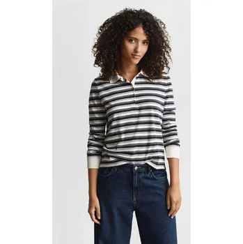 Dámská košile POLOKOŠILE GANT STRIPED LS POLO CREAM