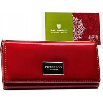 Peněženka Dámská kožená lakovaná peněženka PETERSON velká peněženka s RFID ochranou
