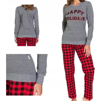 Dámské pyžamo Doctor Nap dámské pyžamo bavlna šedé, velikost XL