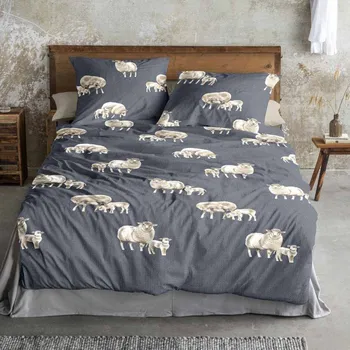 Povlečení Irisette GmbH a Co. KG Povlečení IRISETTE MODRÉ OVCE 70 x 90 + 140 x 200 cm