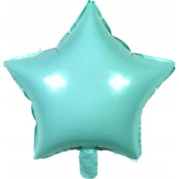 Balónek FÓLIOVÝ BALÓNEK HVĚZDA TYRKYSOVÁ 45 CM NAROZENINY