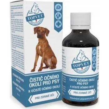 Kosmetika pro psa Tekutý přípravek pro psy Topvet na mytí očního okolí 50 ml