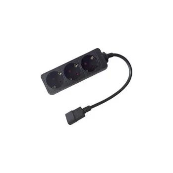 Napájecí kabel Prodlužovací přívod 3x230V DE SCHUKO pro UPS (IEC320-C14), 30cm