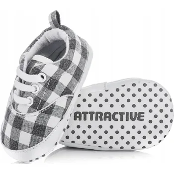 Capáčky Botičky kojenecké do kočárku se šedým kostkovaným vzorem, capáčky capáčky chlapecké velikost 18/19