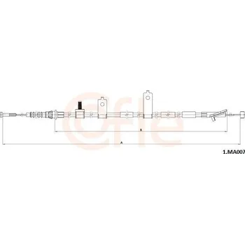 Lanko parkovací brzdy Lanovod parkovací brzdy COFLE 92.1.MA007