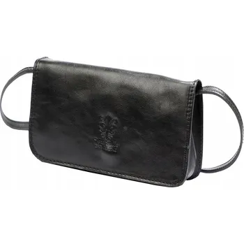 Kabelka Vera Pelle kabelka kožená kabelka přes rameno z pravé kůže černá