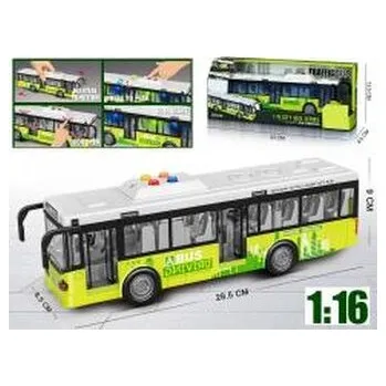 autíčko Autobus zielony światło dźwięki 1:16
