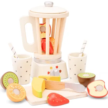 Hra na obchod New Classic Toys Dřevěný smoothie mixér s ovocem