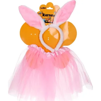 Karnevalový kostým Wiky Kostým karnevalový zajíček růžový v sáčku karneval