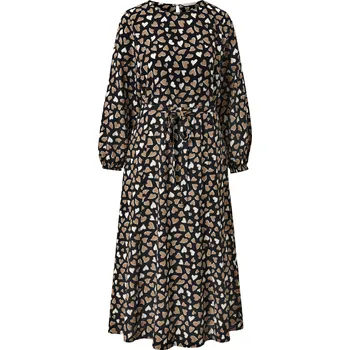 Dámské šaty 674521 - Tchibo - Tkané šaty s celopotiskem - pro ženy - vel. 46 - barva: černá/s potiskem