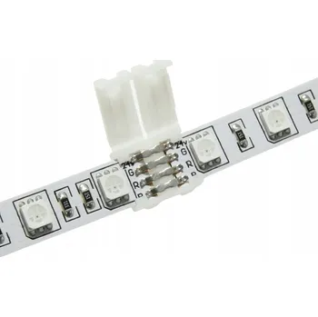 LED páska Konektor / Spojka 4 piny pro vícebarevné LED pásky RGB 10mm IP20 12V 24V