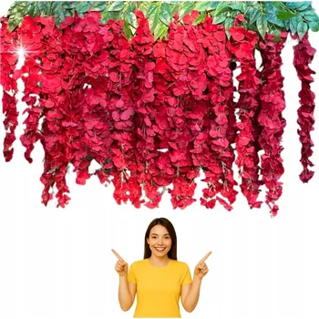 umělá květina 12x VISTÁRIE GLICINIE PREMIUM XXL umělá hustá květinová girlanda dekorace