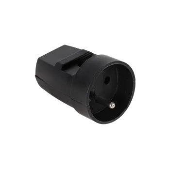 CABLETECH Síťová zásuvka 230V na kabel černá URZ3011