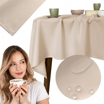 ubrus Ubrus Odolný Skvrnám na Stůl Hladký Univerzální 120x260 SURBO Ecru