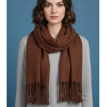 Podprsenka Dámský šál Agrafka hnědý 180 cm