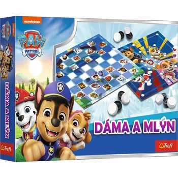 Šachy Trefl Dáma a Mlýn Tlapková patrola/Paw Patrol společenská hra v krabici 29x19x4 cm