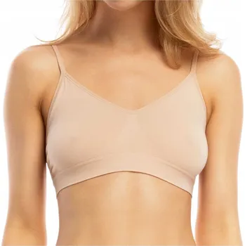 Podprsenka Podprsenka Julimex braletka bambusová bez kostic M béžová