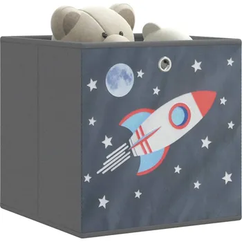 Úložný box vidaXL Skládací úložné boxy 4 ks šedé 32 x 32 x 32 cm netkaná textilie