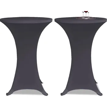 Potah na židli zahrada-XL Strečový návlek na stůl 2 ks 70 cm antracitový 131429