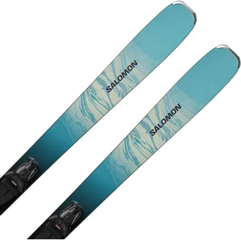 Sjezdové lyže Salomon Stance W 80 + M10 Gw L80 - Alaskan Blue/Porcelain/Lime Cream 167