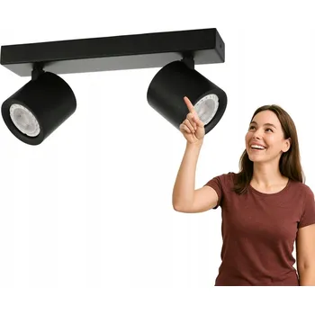 Nástěnné svítidlo Obdélníkové nástěnné svítidlo Italux černé