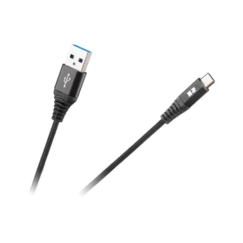Datový kabel Rebel USB A - USB C 1m černý RB-6001-100-B