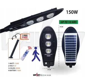 Venkovní osvětlení Solární pouliční lampa 150 W 5000 lm