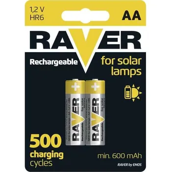 Článková baterie Nabíjecí baterie Raver 600mAh HR6 (AA), 2ks --CENA BLISTR-