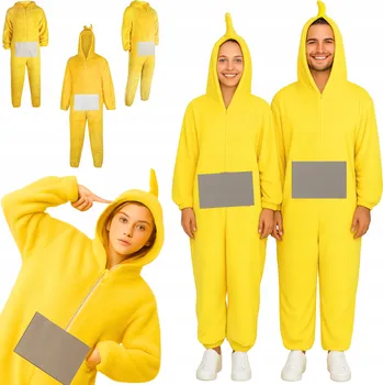 Dámské pyžamo PYŽAMO ONESIE KIGURUMI TELE TUBBIES OVERAL MEDVÍDEK PLYŠ M L 164 170