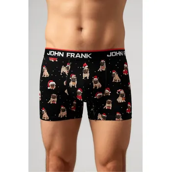 Boxerky JOHN FRANK Pánské vánoční boxerky JFBD01-CH-PUG M