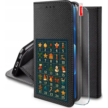 Pouzdro na mobilní telefon Pouzdro pro Motorola G05| E15| G15|Power MAGNET VÁNOČNÍ POUZDRO + SKLO 9H