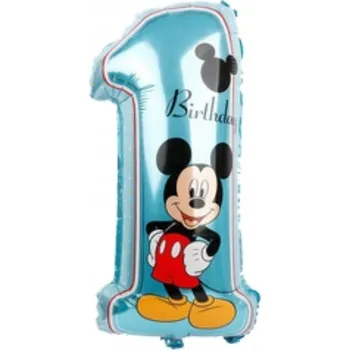 Balónek Fóliový balónek Číslice 1 Mickey (80 cm)