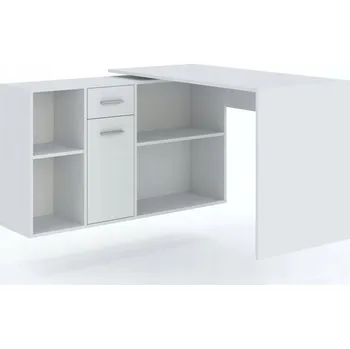 Psací stůl Rohový psací stůl Veneti 122 x 120 x 75 cm bílý