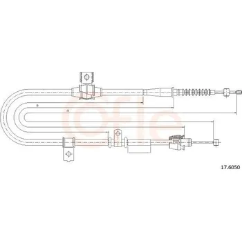 Auto-moto Lanovod parkovací brzdy COFLE 17.6050
