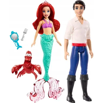 Panenka PANENKA DISNEY PRINCESS MALÁ MOŘSKÁ VÍLA ARIEL, KLAUN SEBASTIAN + PRINC ERIC