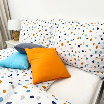 Povlak na dekorativní polštářek Krepový povlak na polštář - Střípky Zapínání: zip, Velikost polštáře: 40x40