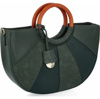 Kabelka Módní dámská kabelka kufřík firmy Herisson 275C6017 lahvově zelená