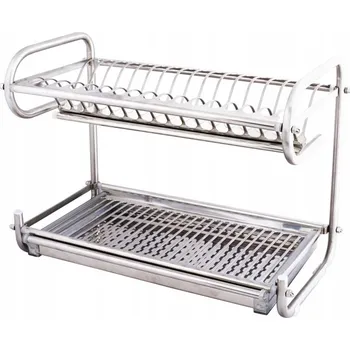 Odkapávač na nádobí ODKAPÁVAČ NA NÁDOBÍ DVOUÚROVŇOVÝ STOJÍCÍ OCEL AMIX SJ308G 50 CM