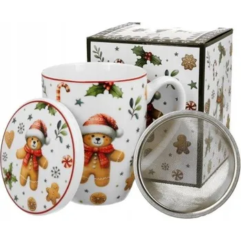 Porcelánový hrnek se sítkem Kubas CHRISTMAS CUTIES