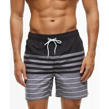 Pánské kraťasy Pánské plavky šortky KRAŤASY proužky - XL