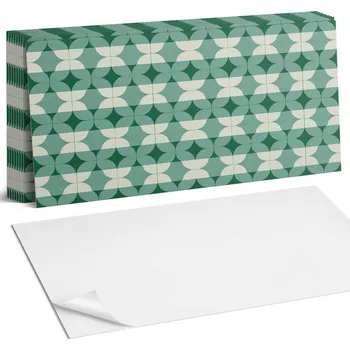 Dlažba Vinylové dlaždice S Potiskem Geometrie vlnitých tvarů 10 ks 40x20 cm