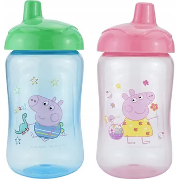 Kojenecká láhev Lahvička pro kojence s pítkem proti rozlití prasátko Pepa 2 kusy