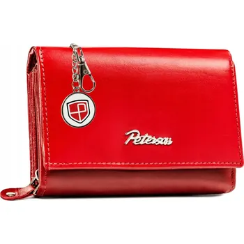 Peterson peněženka z pravé kůže červená PTN SET-D-02-KCS RED - dámská