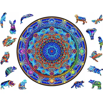 Obraz Puzzle Dřevěné Premium 3D Mandala Neochvějný Klid L Ekologické
